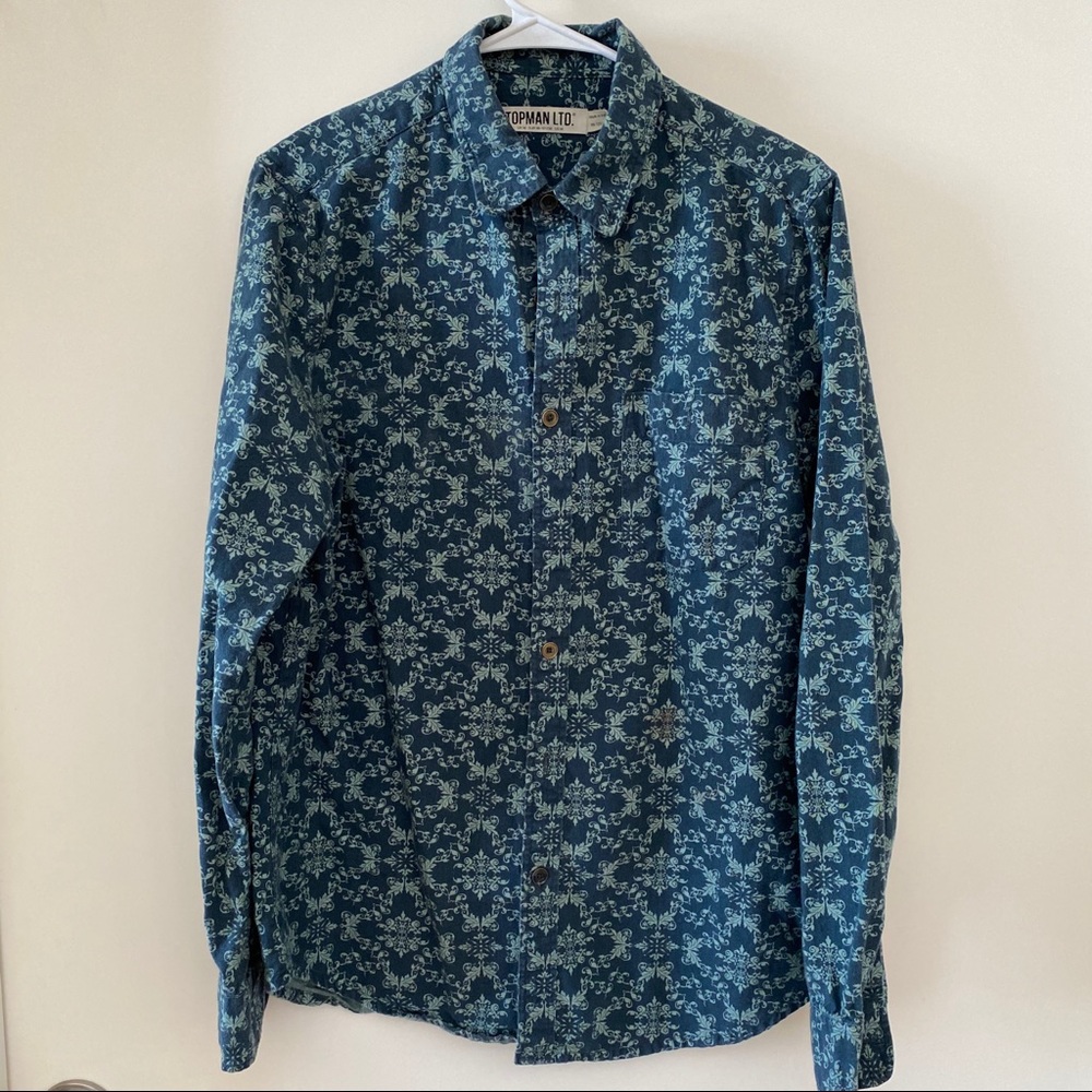 Topman Floral Pattern Button Down Short - image 1